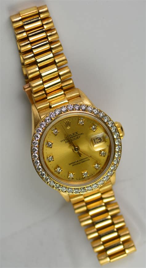 rolex gold woman|18k gold ladies rolex watch.